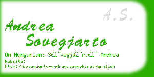 andrea sovegjarto business card